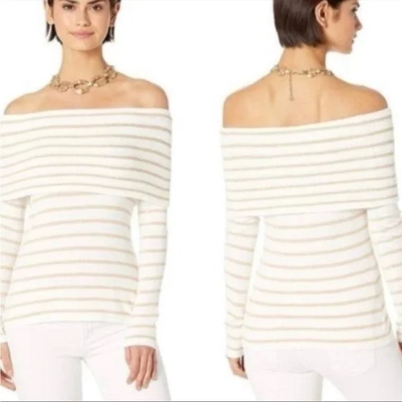 Brand new with tags Lilly christin sweater. Size small. White and beige stripes - Picture 2 of 7